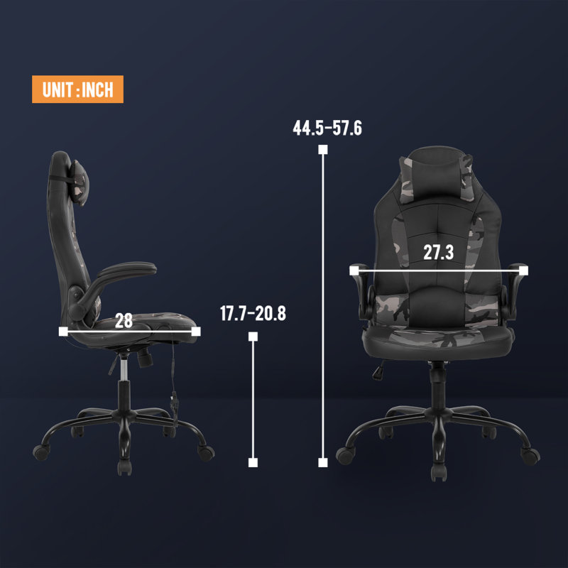 Fauteuil de jeu Alaire, Camouflage / noir