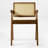 Mila Rattan Solid Wood Dining Chairs, Walnut-1922918480