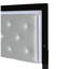 Lit pour très grand lit avec tête de lit à DEL, similicuir noir, revêtement gris, bouton, lit à panneaux de style moderne en bois massif, éclairage de la tête de lit, cuir noir,-853021719-853021712