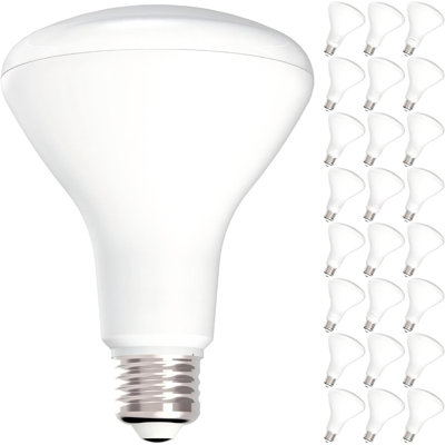Paquet de 24 ampoules à DEL BR30, ampoules encastrées à intensité variable, 800LM 8,5W (équivalent à 60W), lumière du jour 5000K, base E26, éclairage intérieur pour boîte de 120V, homologué UL