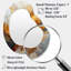 Gold And White Geode Lava III - Stone Geode Asymmetrical Shapes - Traditional Large Wall Mirror