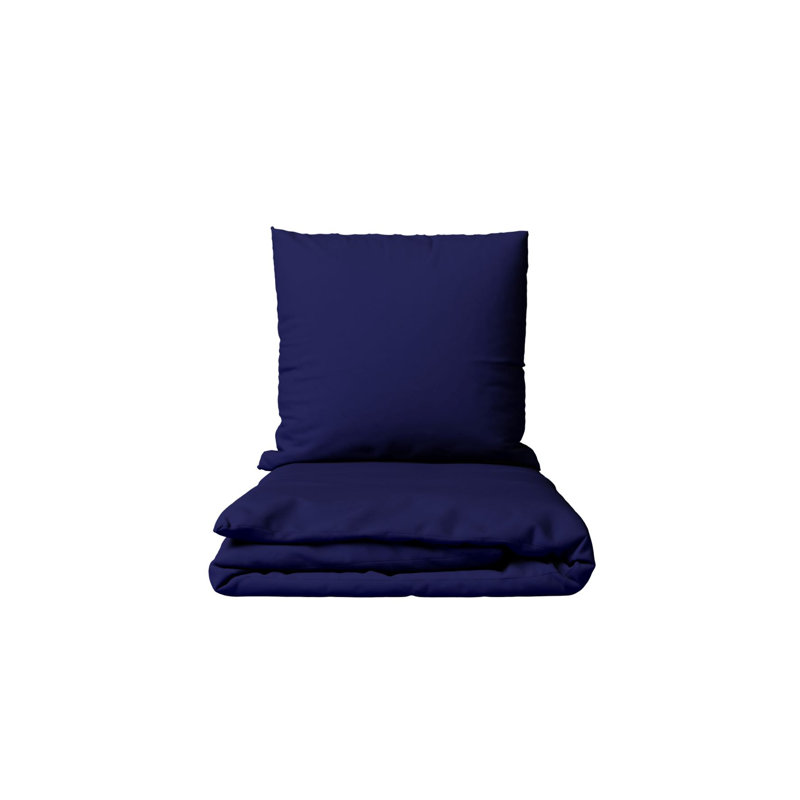 Elio Bed Linen, 200 x 200cm Duvet Cover + 2 Pillowcases (80 x 80cm, Dark Blue