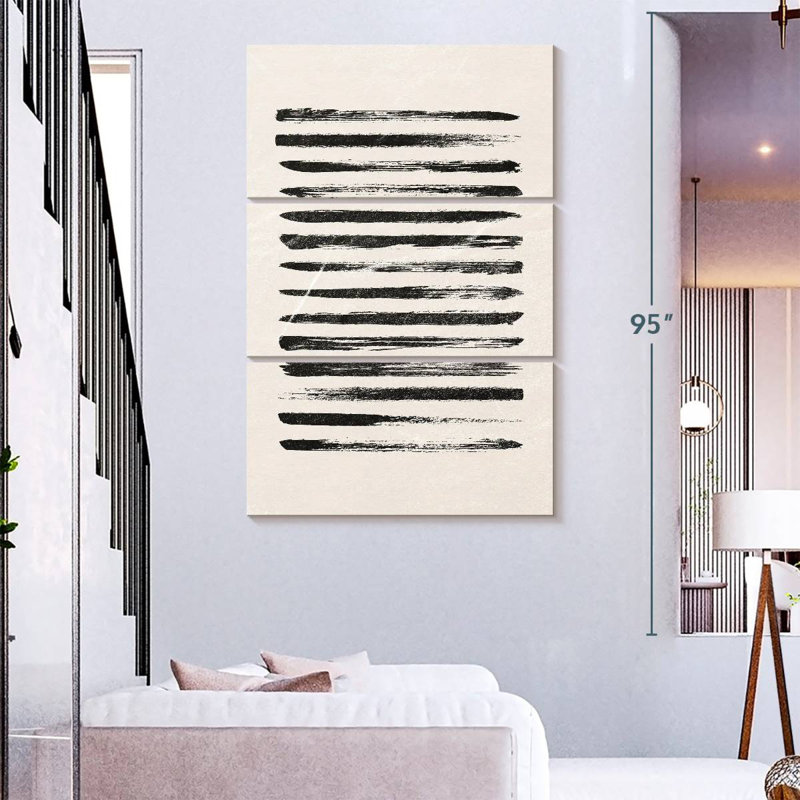 Avery Black Lines, 74" H x 48" W