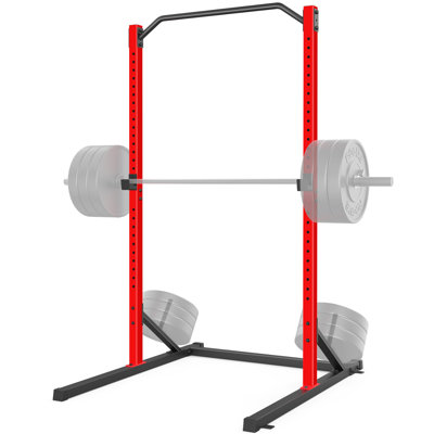 All-In-One Home Gym Squat Rack & Power Cage - 820LBS Capacity With 26-Position Adjustment System