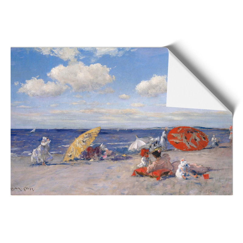 At The Seaside by William Merritt Chase - No Frame Painting, 42cm H x 59cm W x 0.1cm D