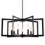 Lustre de style lanterne géométrique carré / rectangulaire à 7 lumières de 25,6 po noir mat-1425809057-1437595154