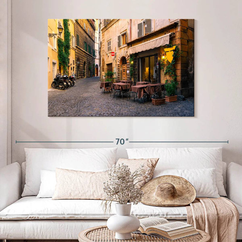 Rue rétro Sirci à Rome, H 32 po x l 48 po