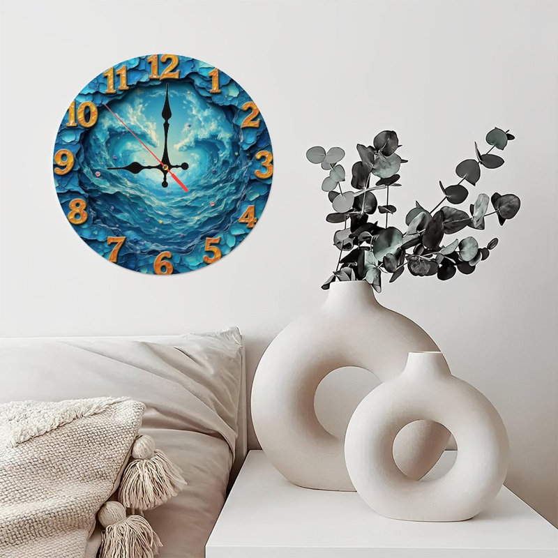 Horloge avec vortex océanique
