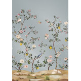 Argentine Floral Vinyl Metallic Wallpaper