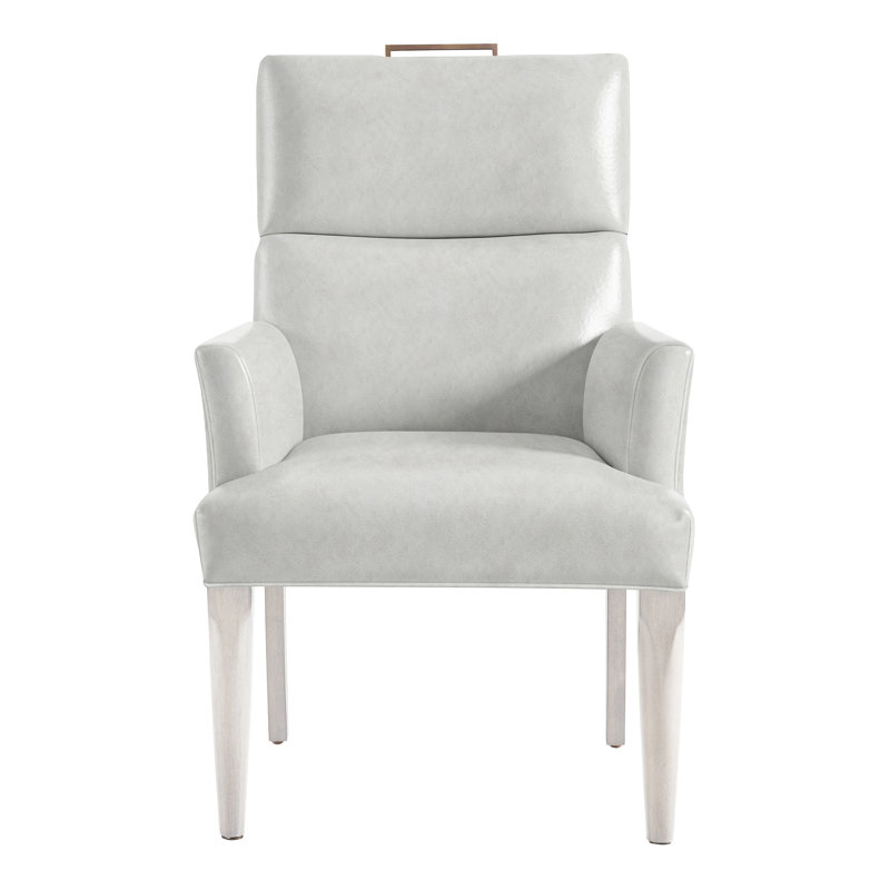 Thom Filicia Home Fabric Tight Back Arm Chair, Casa Blanca, Tarbee Pebble