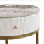 Table basse en pierre frittée pour le salon et amp; Chambre à coucher, facile à nettoyer et amp; Assemblage rapide en 10 minutes