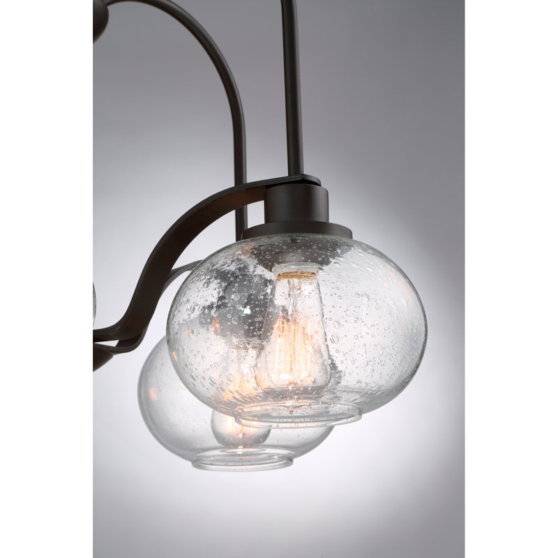 Lustre linéaire moderne unique à 5 lumières Chamblee, Bronze