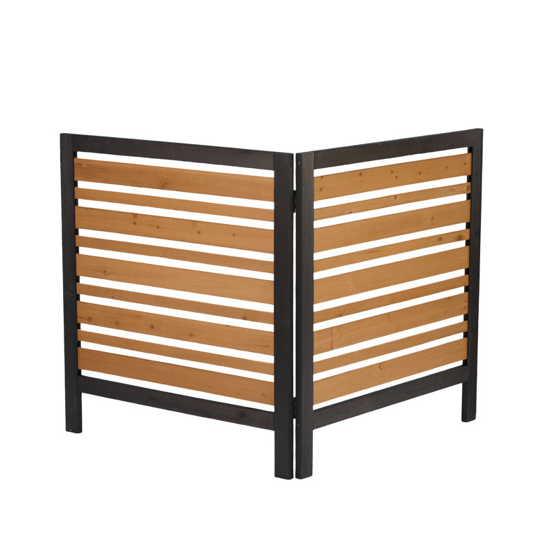 Clôture de climatiseur d'extérieur en bois de 38 po x H 42 po avec 2 panneaux inclus