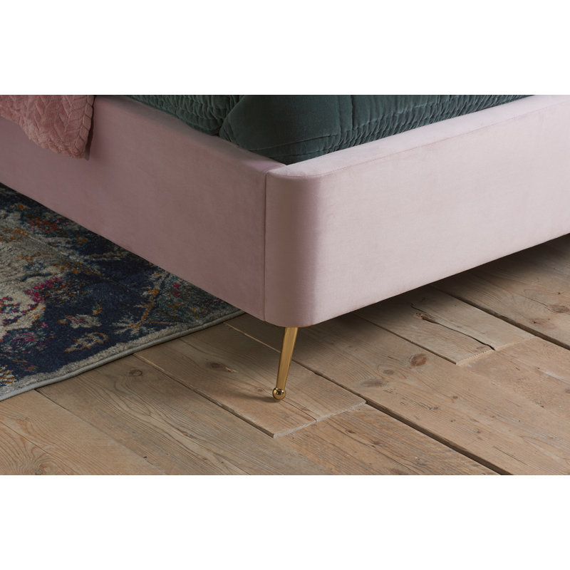 Andrue Upholstered Ottoman, Pink, Double (4'6)