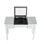Bureau de coiffeuse en miroir avec incrustation de diamant concassé, coiffeuse argentée avec miroir rabattable, console en verre pour chambre à coucher, vestibule, vestiaire, argent