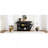 Fluted Kitchen Island With Trash Can Storage Cabinet, Power Outlet, Internal Storage Rack, Rolling Kitchen Islands On 5 Wheels With 3 Drawer, 3 Open Side Racks For 10 Gallon Garbage Bin-903761989