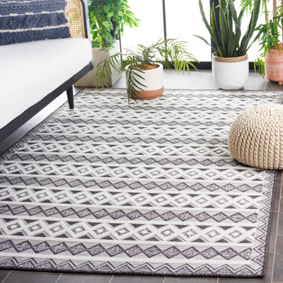Tapis d'intérieur / extérieur à motif géométrique Kenenth Performance