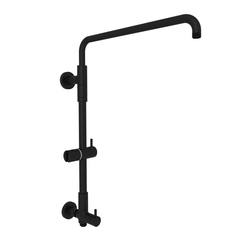 Retro-Fit Shower Column Riser with Diverter, Matte Black