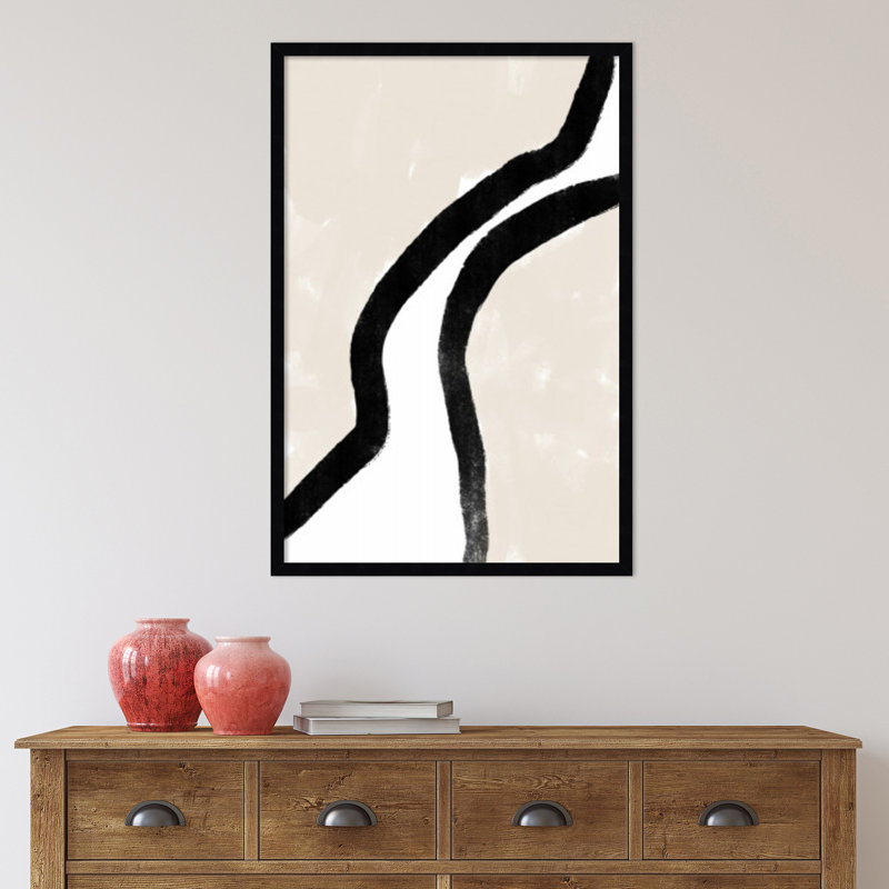 «Abstract Borders» par Anastasia Sawall - impression encadrée, Cadre noir, H 33 po x l 23 po x P 1 po
