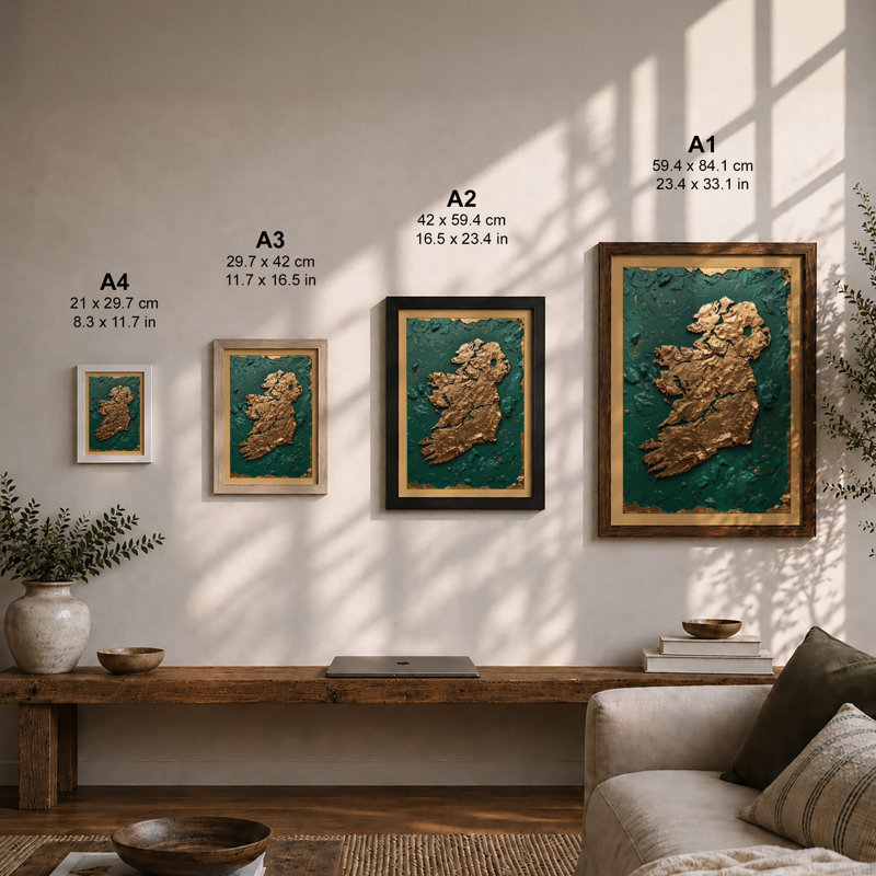 Gilded Ireland Vintage - Print, Unframed, A4 - 29.7 x 21.0 cm