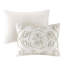 Housse de couette en coton chenille 3 pièces avec bouton - Double / grand / grand / double coton, taupe