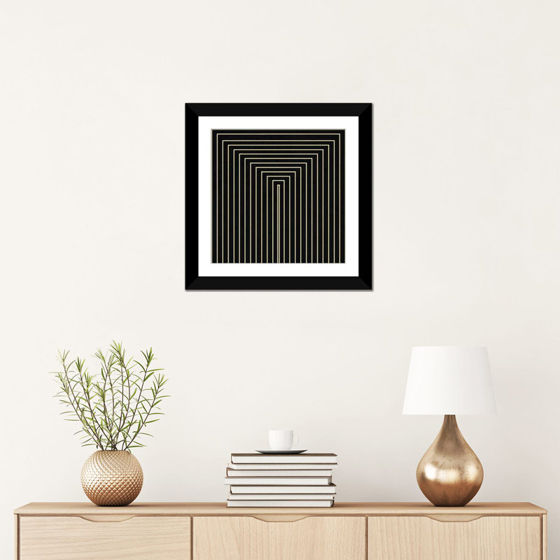Albree Modern Clinton Plaza, impression sur toile, Papier d'art encadré noir, Blanc, H 16 po x l 16 po x P 1 po