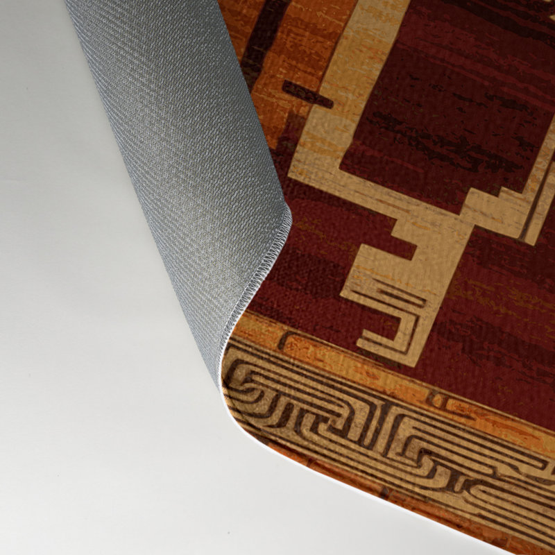 ArtDeco Brown Indoor and Outdoor Area Rug, Rectangle 5' x 7'