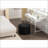 Ottoman with Storage &amp; Reversible Cover – 24.41” Width Wooden Shelving Bedroom Bench Footstool | Black | Boucle-1679001192