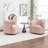 Tybias Upholstered Swivel Barrel Chair-2071017754