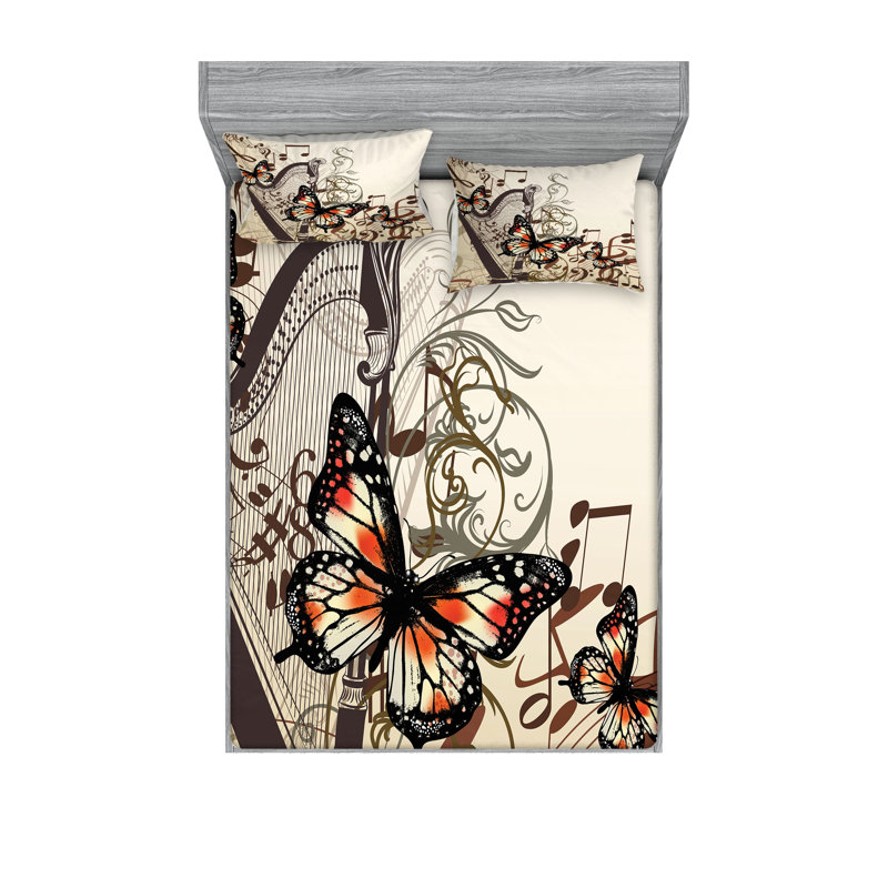 Drap-housse et coussin décoratif Ambesonne, Ensemble de draps pour très grand lit californien