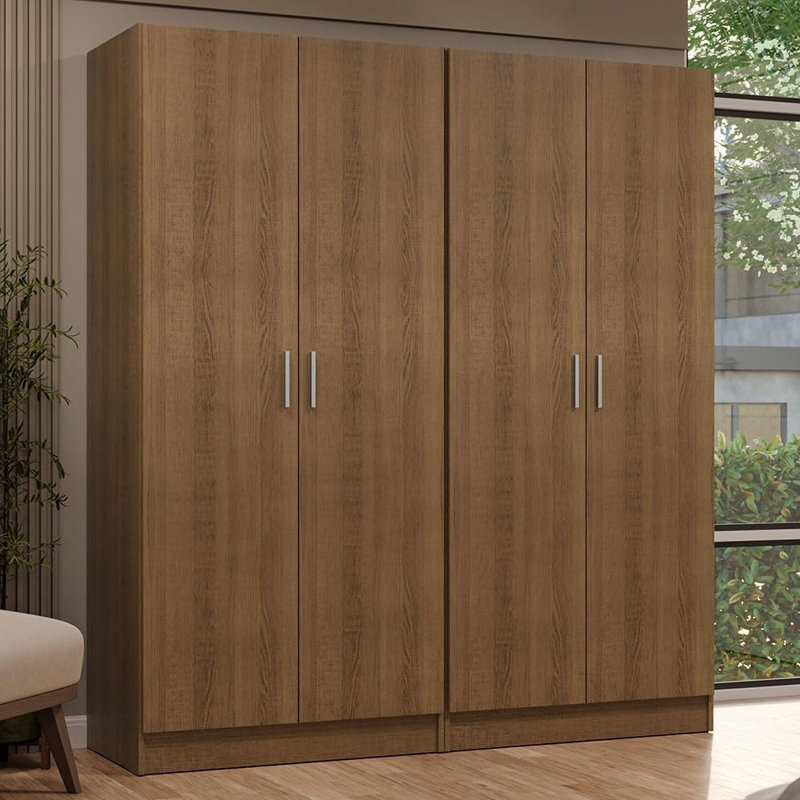 Armoire de rangement 4 portes avec de nombreuses tablettes