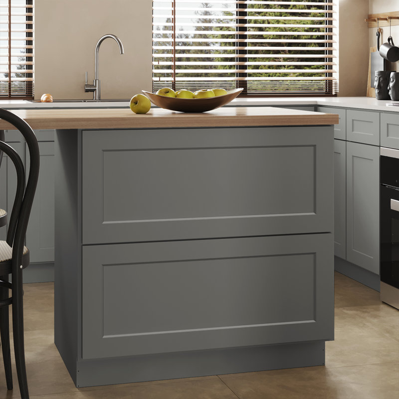Armoire Homlux, H 34,5 po x l 36 po, Shaker Greystone