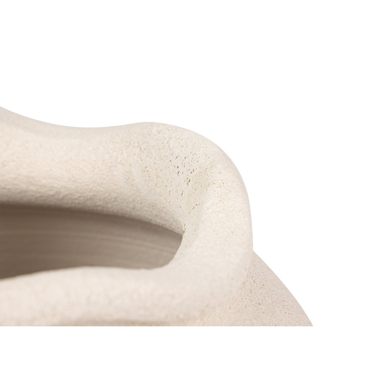 CERAMIC VASE 28X28 CM, Beige, Overall Height- 80cm
