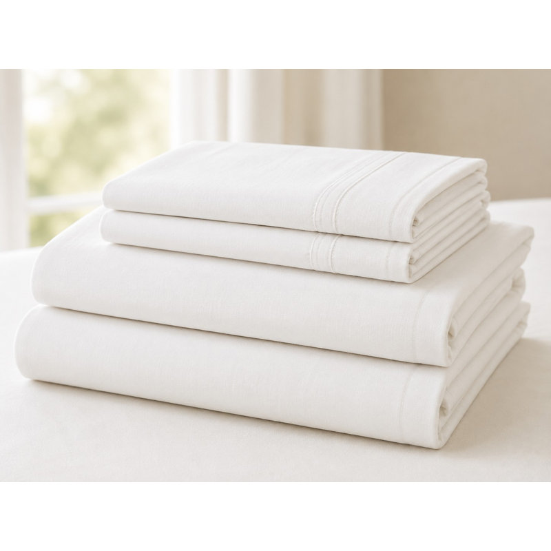 Tencel/Cotton Sheet Set - Twin - White, Twin