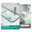 Modern Rectangular Tempered Glass Above-Counter Bathroom Vessel Sink with Pop-Up Drain