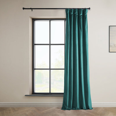 Matra Plush Velvet. Polyester Curtains for Bedroom - Room Darkening Curtains for Living Room Window Single Panel