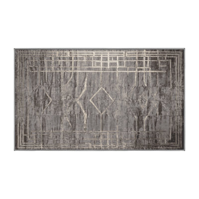 Tapis gris lavable à la machine