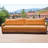 Crelake 107'' Wide Rectangular Teak Patio Sofa with Sunbrella® Cushions-283519391