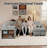 118" W Convertible Sectional Sofa Bed Oversized Corduroy Pull-Out Sleeper Couch With Side Storage Shelves & Chaise & Corner-1760474385
