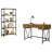 Rustic Nutmeg 2-Piece Computer Desk And Bookcase