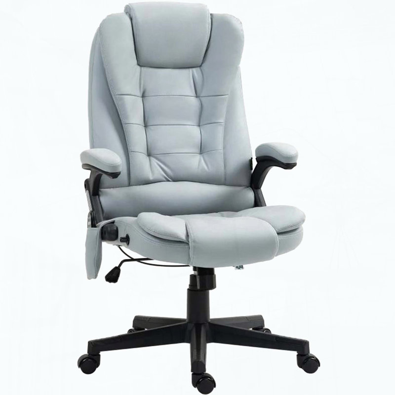 Fauteuil de bureau en microfibre avec dossier chauffant et inclinable