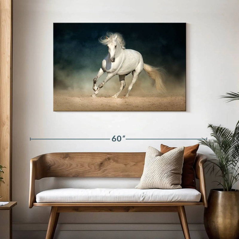 Cheval blanc Brampt, H 30 po x l 45 po