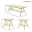 Ensemble de 3 tables basses, tables basses et 2 tables de bout Arona, fini blanc cassé Arona-502517372