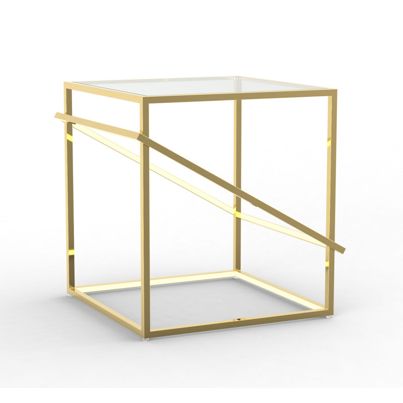 Lampe de table 20,5 "dorée / transparente