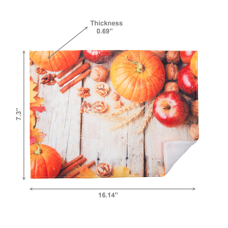 Tapis de séchage en microfibre et citrouille pomme - ensemble de 2