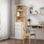Grande armoire d'angle Eara, armoire de rangement d'angle pour canapé, huche d'angle triangulaire avec tablettes ouvertes, tiroir, porte simple, armoire de rangement pour salle de bain, salle de séjour, cuisine