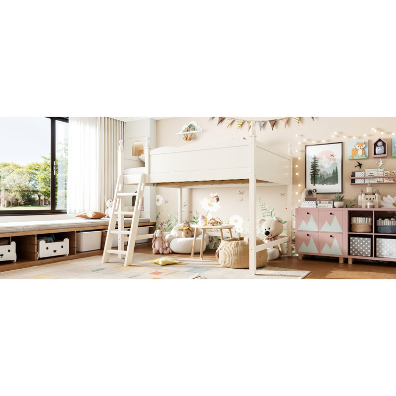 Lits peu encombrants avec rangement, loft moderne en bois aggloméré pour petites pièces