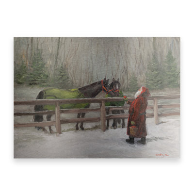 " Santa With Horses " by Mary Miller Veazie