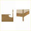 Queen Size Solid Wood Bed Frame with Turned Legs Camel Oak Finish for Master Bedroom