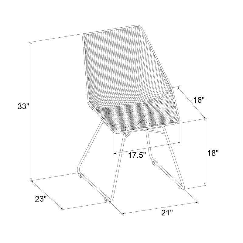 46cm H Slat Back Side Chair, Blush Pink
